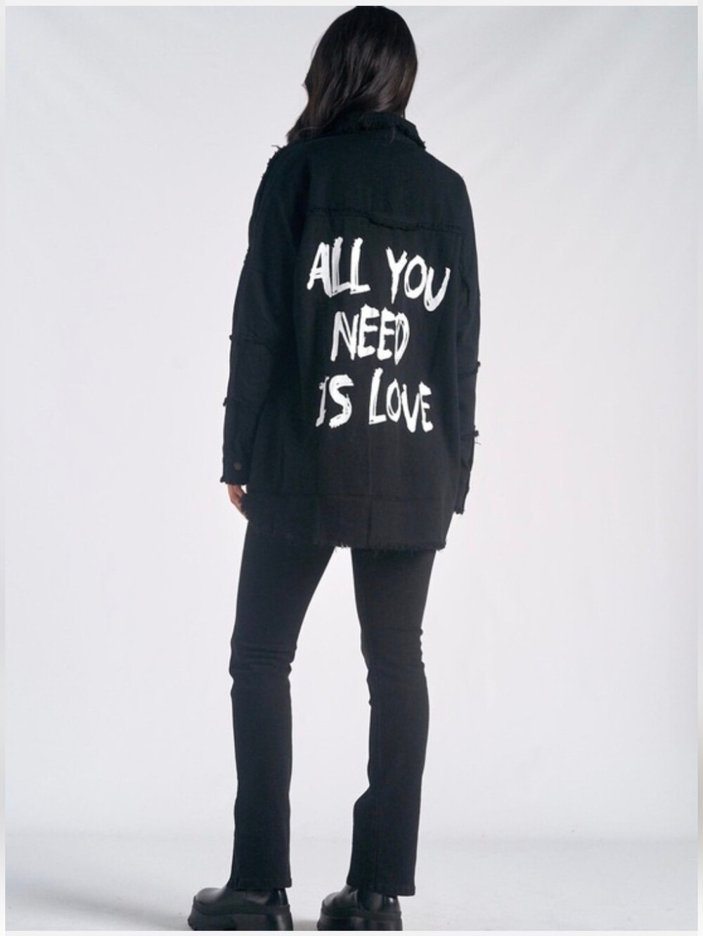 Elan
Shacket ALL YOU NEED IS LOVE' Back Graphic XS